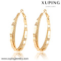 91658 Xuping 2016 gold plated Handmade round shape Earring without stone